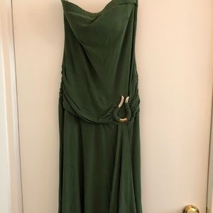 Sexy green strapless dress